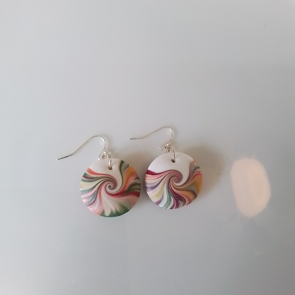 Polymer multicolor earrings - Picture 5 of 8